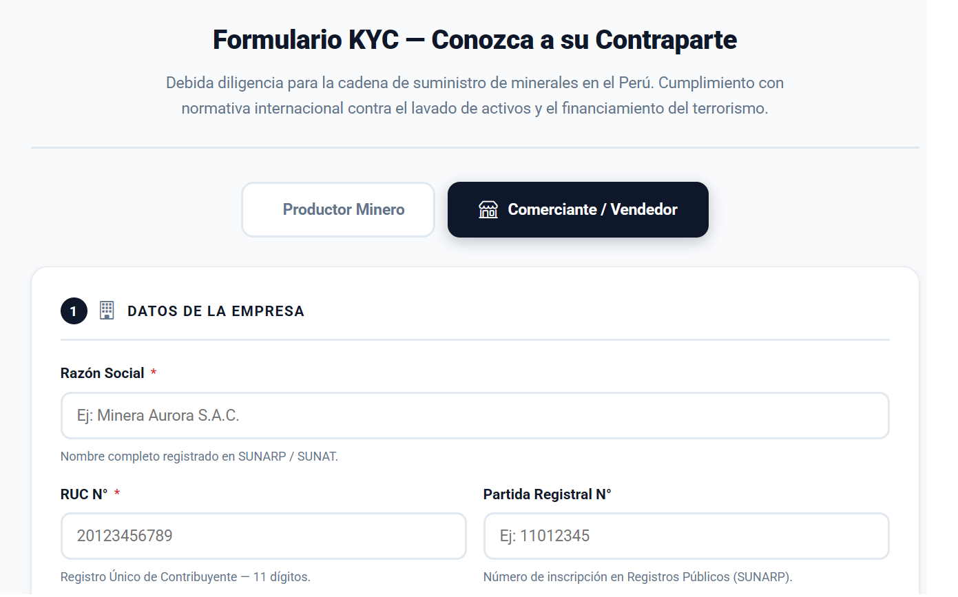 Formulario KYC